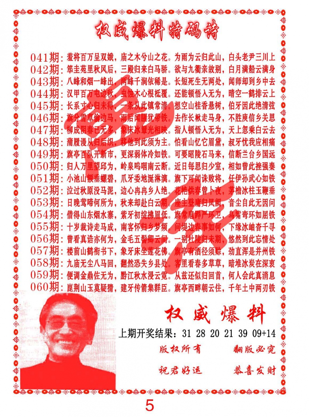 056期权威爆料特码诗[图]