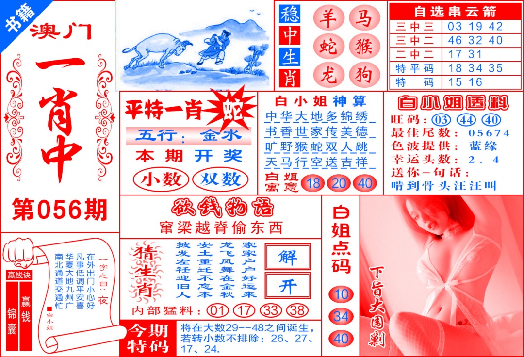 056期澳门锦囊宝典[图]