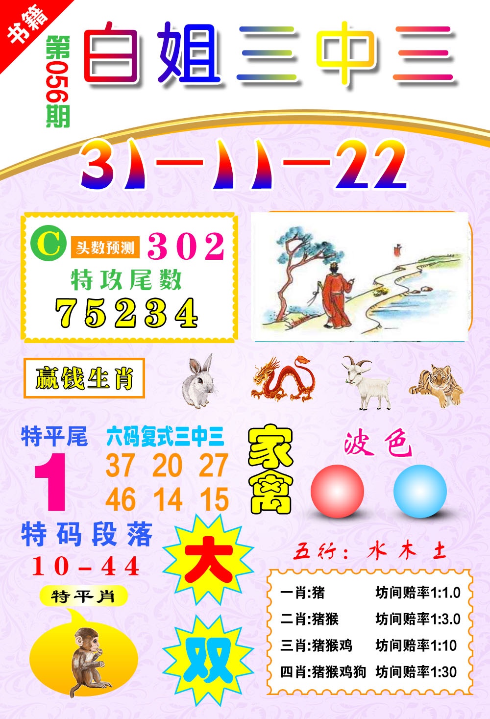 056期澳门白姐锦囊[图]