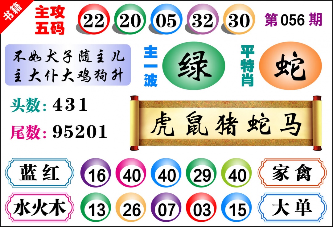 056期澳门主攻五码[图]