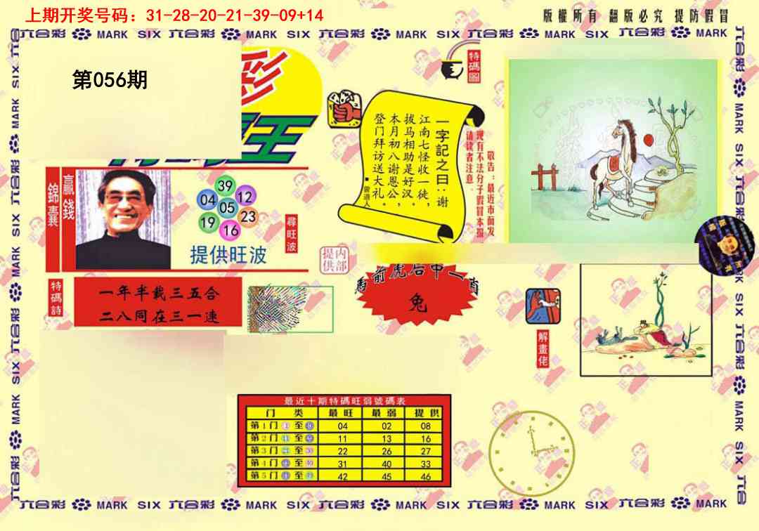 056期心水特码(信封)[图]