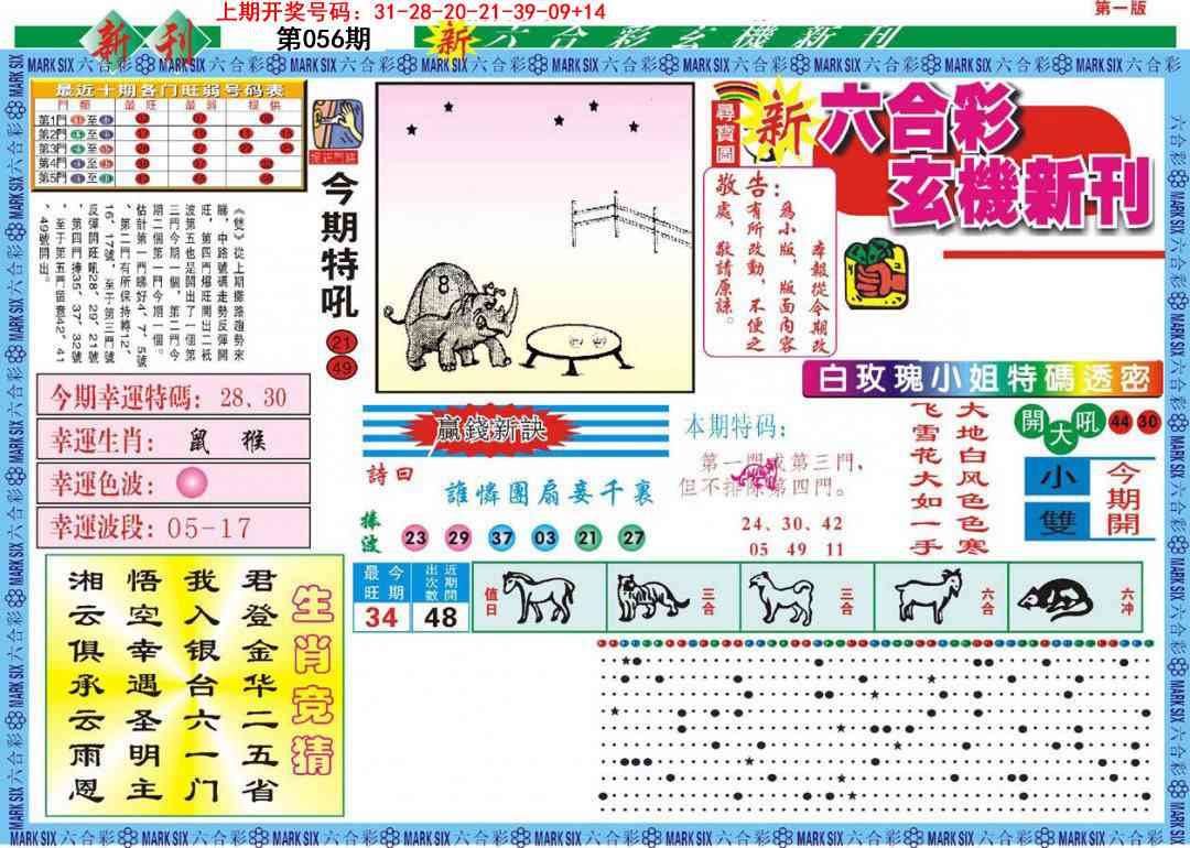 056期新六合彩特码新刊A[图]